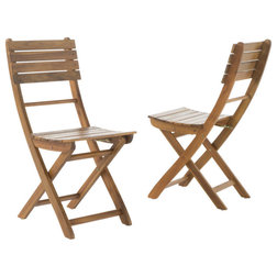 Transitional Outdoor Folding Chairs by GDFStudio