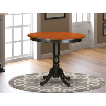 Counter Height Kitchen Table, Black And Cherry