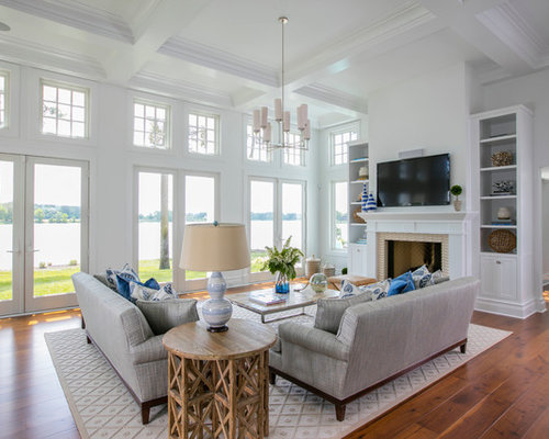 Beach Style Living Room Design Ideas, Remodels & Photos | Houzz