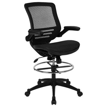 Flash Furniture Mid-Back Drafting Chair, Black