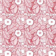 Eyes_of_the_jungles-pink wallpaper by chulabird for sale on Spoonflower - custom
