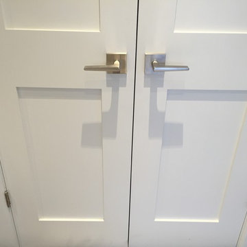 Stéphanie Fortier Design - Square brushed nickel door handles