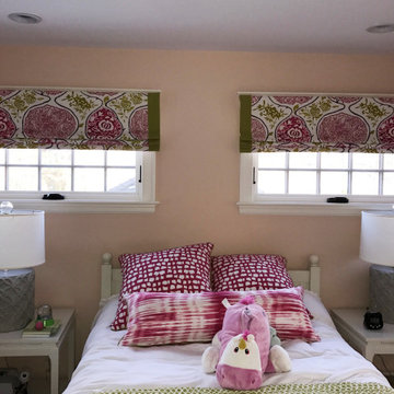 roman shades with borders