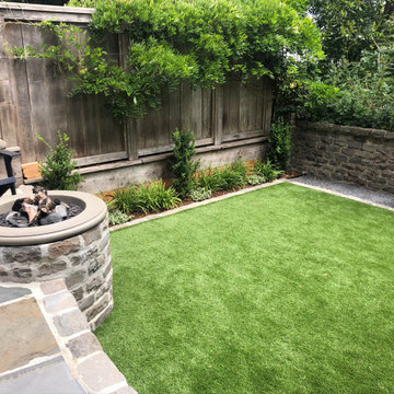 Fire Pit Patio overlooking play lawn