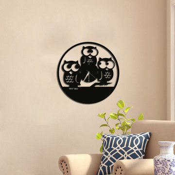 Owl wall clock