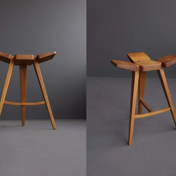 Danish Solid Ash Wood Counter Stool