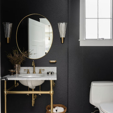 Dark & Moody Queen Anne Powder Room