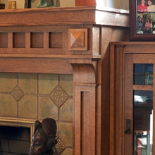 Detail work on fireplace