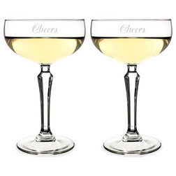 Contemporary Wine Glasses Cheers Champagne Coupe Toasting Flutes