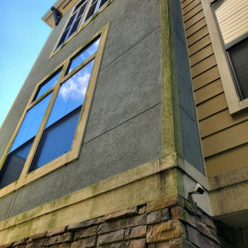 Pressure Washing 3-story Townhouse