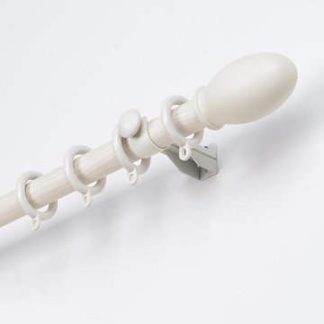 QYRF06 With Egg Fashion Wood Grain Outer Rod With Inner Track Set Ceiling/Wall M