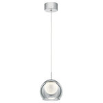 Elan A Kichler Company - Lexi 1 Light Mini Pendant in Chrome - Globes encrusted with Cubic Zirconia Crystals refract and diffuse Lexi's warm white LED light, while a brilliantly Clear Diffuser enhances the illuminating effect.