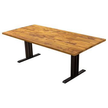Handcrafted Nana Teak Solid Hardwood Dining Table, Autumn, 72x38