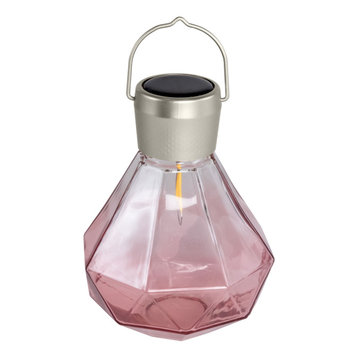 Solar Glass Gem Light, Rose