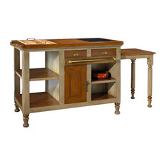 Pull Out Table Kitchen Islands and Carts | Houzz - French Heritage - French Heritage Gray Gourmet Kitchen Island - Kitchen  Islands And Kitchen Carts