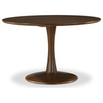 Meridian Furniture - Holly Dining Table, Brown, 48" Diameter - Create a warm welcoming area to dine or work with the Holly 48" dining table. Distinguished by its petite size, elegant lines, and versatility it would be a valuable addition to your kitchen, den, or office. Crafted from solid wood with a rich natural oak veneer finish, it seamlessly blends charming appeal and durability for a timeless aesthetic.