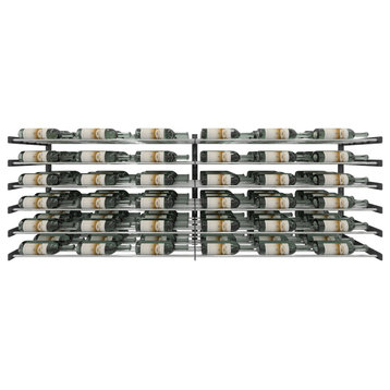 Evolution Wine Wall 30" Extension, 54 bottle, Matte Black and Chrome