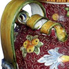 Majolica Rubino: Large Vase/Urn with Two Handles.