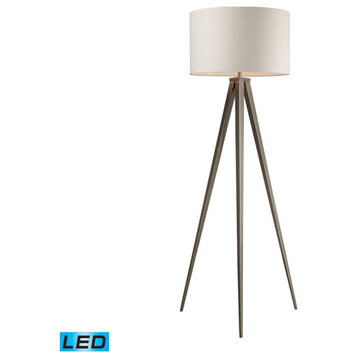 61" Salford LED Floor Lamp, Satin Nickel