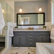 Bathroom chair rail