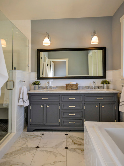Dark Gray Vanity Home Design Ideas, Pictures, Remodel and Decor