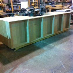 Asian Blue Kitchen Island - Kitchen Cabinetry