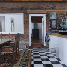 black and white tile