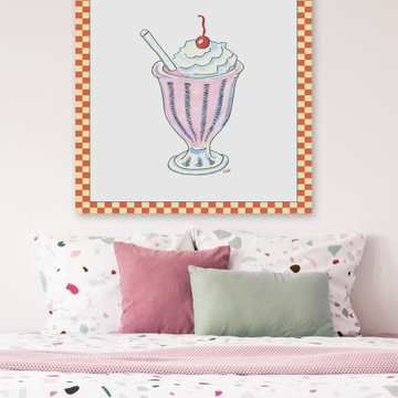 "Ice Cream Parlor II" Painting Print on Wrapped Canvas