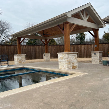 Frisco TX Freestanding Pool Cabana and Patio Cover
