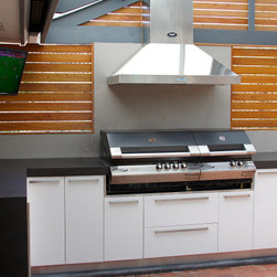 Outdoor Kitchen | Polished Concrete Benchtops, Doors and Drawers - BBQs