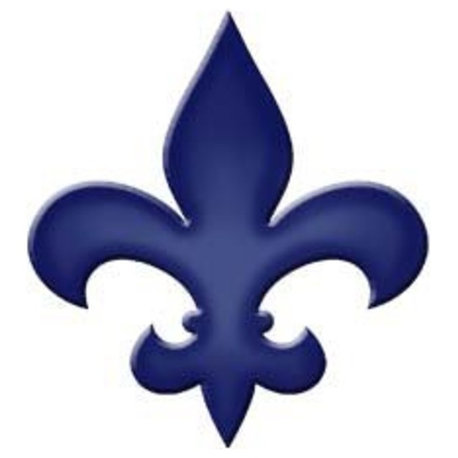 Fleur de Lis Set of 3 Ceramic Swimming Pool Mosaic 3.5"x3.5", Royal Blue