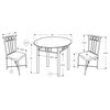 Dining Set - 3Pcs Set / Cappuccino Marble / Bronze Metal