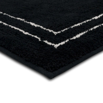 Mohawk Home Corona Knitted Bath Rug, Black/White, 1' 5" x 2'