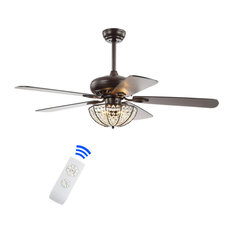 Joanna 52" 3-Light LED Ceiling Fan With Remote, Oil Rubbed Bronze