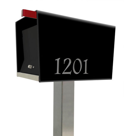 UpTown Box with Locking doors. Modern Pole Mounted Mailbox, Pole not included.,