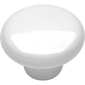 Belwith Hickory 1-1/4 In. English Cozy White Cabinet Knob P28-W Hardware