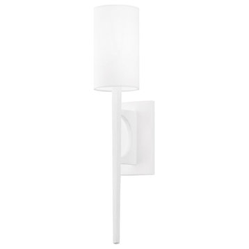 Troy Wallace 1 Light Wall Sconce B1041-GSW, Gesso White