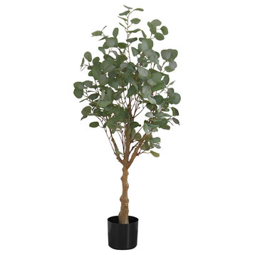 Artificial Plant, 46" Tall, Indoor, Floor, Greenery, Potted, Green Leaves