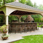 Morganville NJ Residence Blue Stone Patio - Rustic - Patio - New York