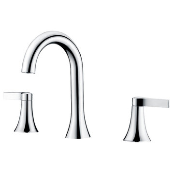 Luxier WSP11-T 2-Handle Widespread Bathroom Faucet with Drain, Chrome
