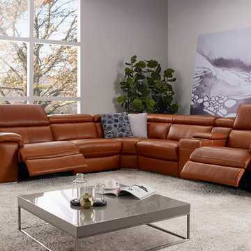 Nathan Tan Power Motion Leather Sofa