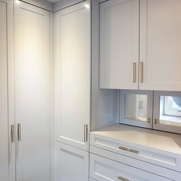 Master closet with custom built ins