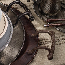 The GG Collection Antique Copper Serving Trays - Serving Trays