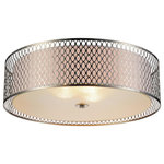 CWI Lighting - 3 Light Drum Shade Flush Mount With Satin Nickel Finish - This Breathtaking 3 Light Drum Shade Flush Mount With Satin Nickel Finish Is A Beautiful Piece From Our Nickel Collection. With Its Sophisticated Beauty And Stunning Details It Is Sure To Add The Perfect Touch To Your decor.