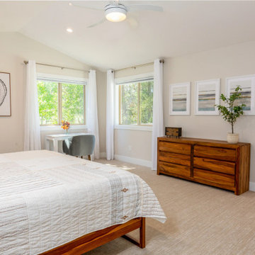 New master bedroom with desk area