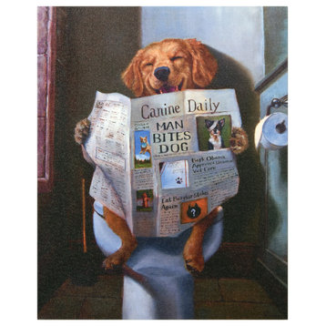 "Dog Gone Funny" Dog Wall Art, Graphic Art Print on Wrapped Canvas