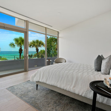 Coastal Bedroom Staging with Ocean Views — Casey Key, FL