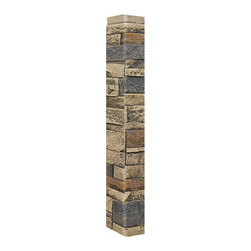 136-CT2-DURANGO VENEER STACKED STONE OUTSIDE CORNER - 48"H X 3 &frac12;" W X 1 &frac12;"D - Wall Panels