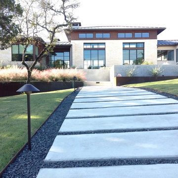 Long Canyon Austin Modern - New Home and Courtyard