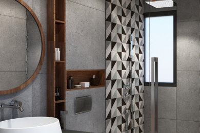 Bathroom - contemporary bathroom idea in Stuttgart